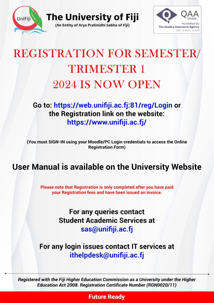 Registration for Semester/Trimester 2024 is now open! – The University